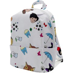 My Neighbor Totoro Cartoon Zip Up Backpack by danenraven