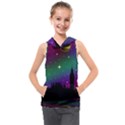 Illustration Clock Asteroid Comet Galaxy Kids  Sleeveless Hoodie View1