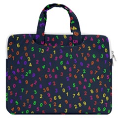 Number Digit Learning Education Macbook Pro 16  Double Pocket Laptop Bag  by Wegoenart