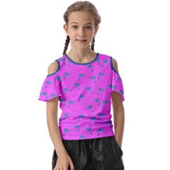 Pink And Blue, Cute Dolphins Pattern, Animals Theme Kids  Butterfly Cutout Tee by Casemiro