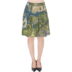 Map Illustration Grand Theft Auto Velvet High Waist Skirt by danenraven