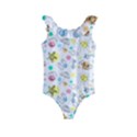 Summer Pattern Colorful Drawing Doodle Kids  Frill Swimsuit View1