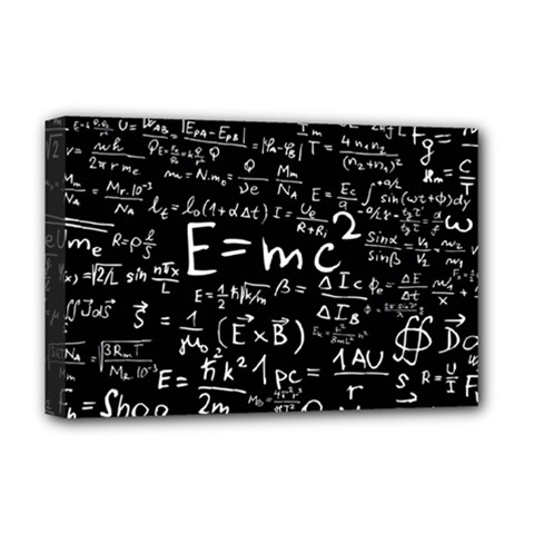 Science Einstein Formula Mathematics Physics Deluxe Canvas 18  X 12  (stretched) by danenraven