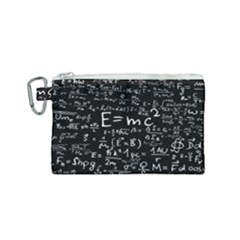 Science Einstein Formula Mathematics Physics Canvas Cosmetic Bag (small) by danenraven