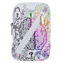 Anatomy Brain Head Medical Psychedelic  Skull Belt Pouch Bag (large) by danenraven