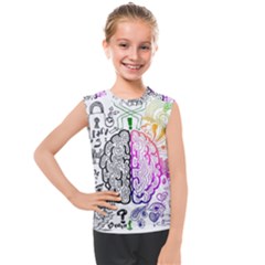 Anatomy Brain Head Medical Psychedelic  Skull Kids  Mesh Tank Top by danenraven