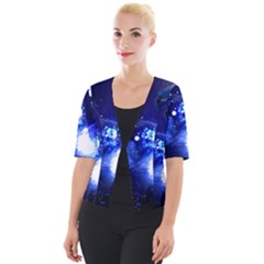 Tardis Background Space Cropped Button Cardigan by Jancukart