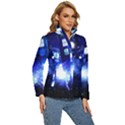 Tardis Background Space Women s Puffer Bubble Jacket Coat View3