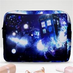 Tardis Background Space Make Up Pouch (large) by Jancukart