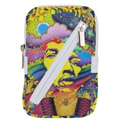 Psychedelic Rock Jimi Hendrix Belt Pouch Bag (large) by Jancukart