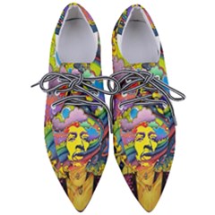 Psychedelic Rock Jimi Hendrix Pointed Oxford Shoes by Jancukart