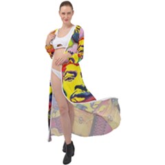 Psychedelic Rock Jimi Hendrix Maxi Chiffon Beach Wrap by Jancukart