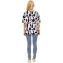 Wine Pattern Black White Oversized Basic Tee View4