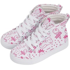 Cute-girly-seamless-pattern Kids  Hi-top Skate Sneakers by Jancukart