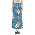 Seamless-pattern-funny-astronaut-outer-space-transportation Full Length Maxi Skirt View1