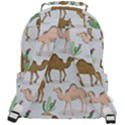 Camels-cactus-desert-pattern Rounded Multi Pocket Backpack View3