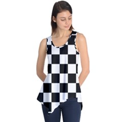 Chess Board Background Design Sleeveless Tunic by Wegoenart