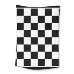 Chess Board Background Design Small Tapestry by Wegoenart