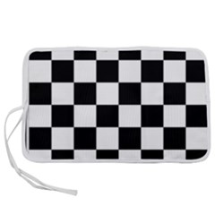 Chess Board Background Design Pen Storage Case (l) by Wegoenart