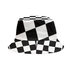 Chess Board Background Design Inside Out Bucket Hat by Wegoenart