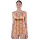 Pineapple Orange Pastel Cut-Out One Piece Swimsuit View1