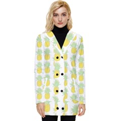 Pineapple Glitter Button Up Hooded Coat  by ConteMonfrey