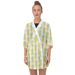 Pineapple Glitter Half Sleeve Chiffon Kimono by ConteMonfrey