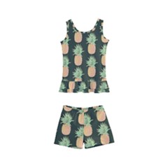 Pineapple Green Kids  Boyleg Swimsuit by ConteMonfrey