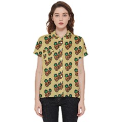 Pastel Pineapple Short Sleeve Pocket Shirt by ConteMonfrey