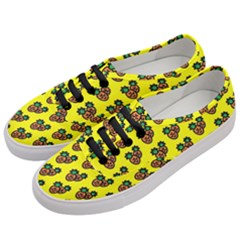 Yellow Background Pineapples Women s Classic Low Top Sneakers by ConteMonfrey