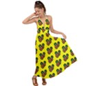 Yellow Background Pineapples Backless Maxi Beach Dress View1