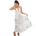 Going To Space - Cute Starship Doodle  Backless Maxi Beach Dress View1