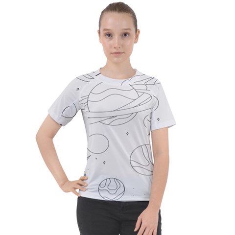 The Cuteness Of Saturn Women s Sport Raglan Tee by ConteMonfrey