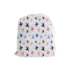 Sky Birds - Airplanes Drawstring Pouch (large) by ConteMonfrey