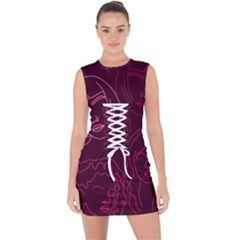 Im Only Woman Lace Up Front Bodycon Dress by ConteMonfrey