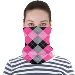 Seamless Argyle Pattern Face Seamless Bandana (adult) by Wegoenart