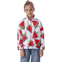 Watermelon Popsicle   Kids  Half Zip Hoodie by ConteMonfrey