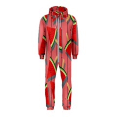 Red Watermelon Popsicle Hooded Jumpsuit (kids) by ConteMonfrey