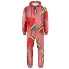 Red Watermelon Popsicle Hooded Jumpsuit (men) by ConteMonfrey