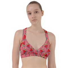 Red Watermelon Popsicle Sweetheart Sports Bra by ConteMonfrey