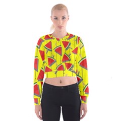 Yellow Watermelon Popsicle  Cropped Sweatshirt by ConteMonfrey