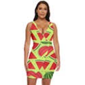 Pastel Watermelon   Draped Bodycon Dress View1