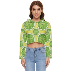 Lemon Cut Women s Lightweight Cropped Hoodie by ConteMonfrey