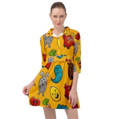 Graffiti Characters Seamless Ornament Mini Skater Shirt Dress by Wegoenart