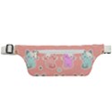 Cute Kawaii Kittens Seamless Pattern Active Waist Bag View1