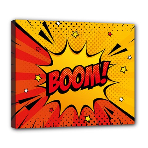 Explosion Boom Pop Art Style Deluxe Canvas 24  X 20  (stretched) by Wegoenart