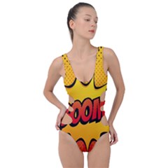 Explosion Boom Pop Art Style Side Cut Out Swimsuit by Wegoenart