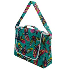 Vintage Colorful Insects Seamless Pattern Box Up Messenger Bag by Wegoenart