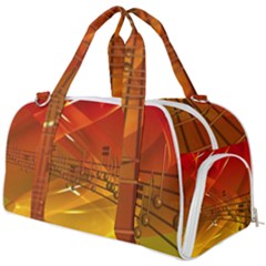 Music Notes Melody Note Sound Burner Gym Duffel Bag by Wegoenart