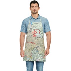 Misc Map Wallpaper Kitchen Apron by Wegoenart